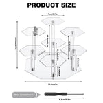 HASTHIP Collectible Figure Stand for Action Figures with 7 Hexagonal Bases | Clear Acrylic Display