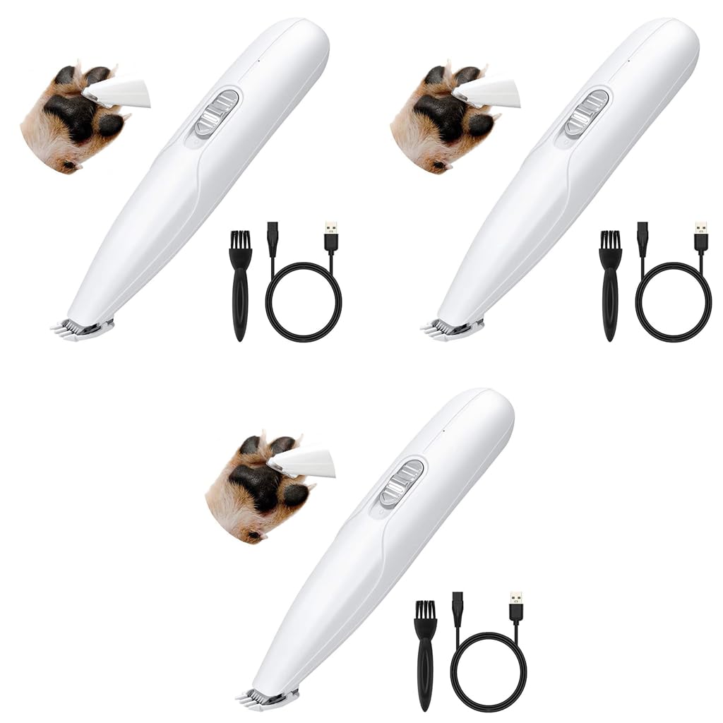 HASTHIP Dog Hair Trimmer for Paws with 2 Speed Low Noise Motor and Safe Ceramic Blade | Cordless USB Rechargeable Grooming Tool