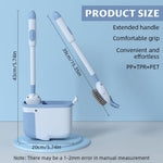 HASTHIP Toilet Brush for Bathroom Cleaning with Dual Sided Bristles and Ergonomic Handle | White