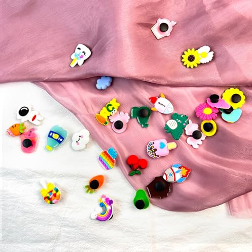 HASTHIP® 30pcs Clog Slippers Charms Assorted Cartoon Clog Slipper Charms for Girls Rubber Charms for Clogs Slipper Casual Clogs Decoration Charms Fashion Clogs Charms