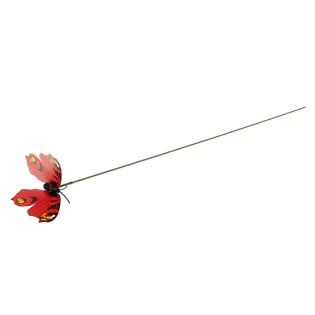 HASTHIP Butterfly Garden Stakes for Outdoor Decor with Flexible Metal Wires and 20 Pcs | Lifelike Plastic Butterfly Ornaments