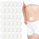 HASTHIP® 30 Parches de Aceite de Ricino para Ombligo,Compresas Autoadhesivas Tela Spunlace Orgánica Absorbente,Paños Terapéuticos Algodón para Abdomen y Bienestar (Aceite No Incluido)
