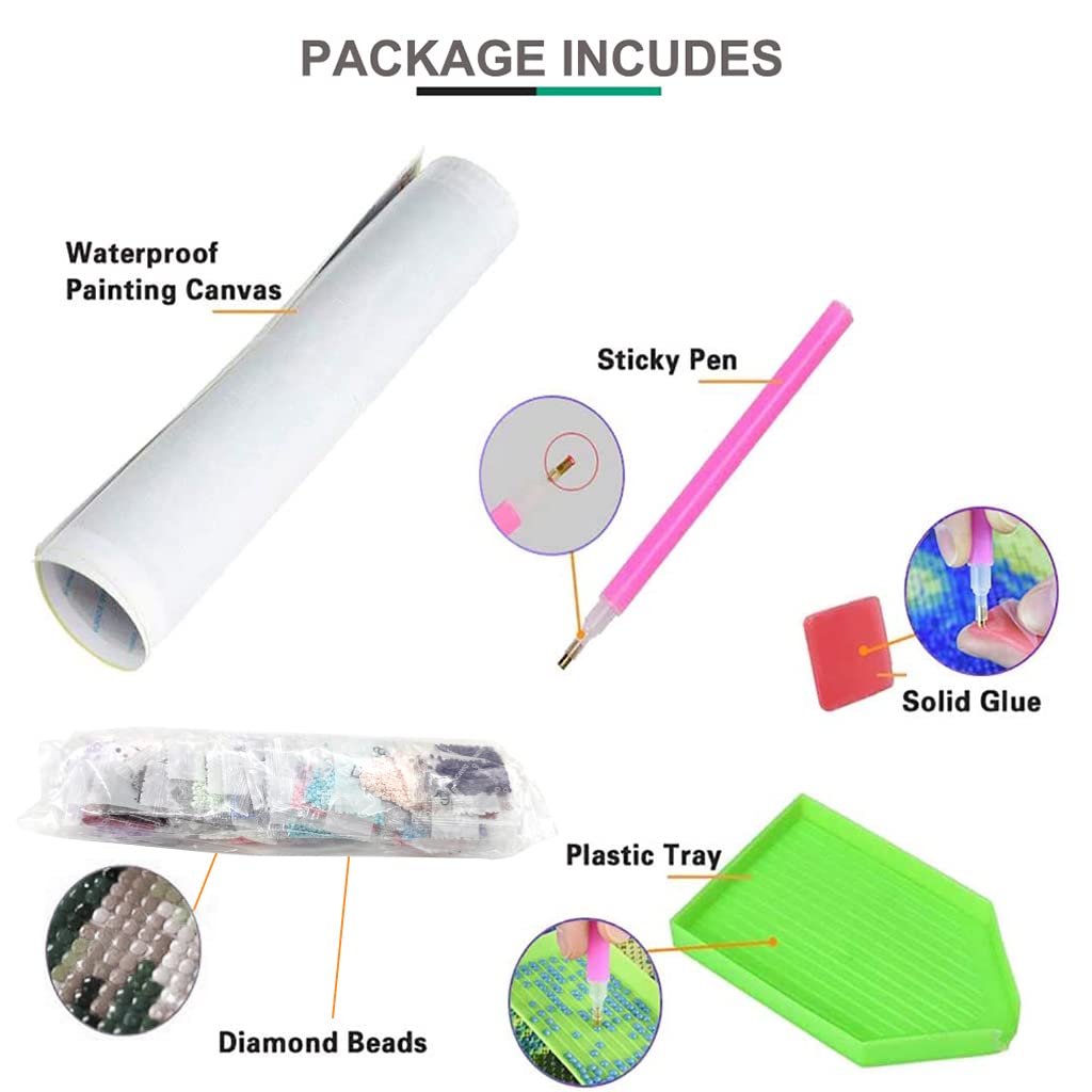 HASTHIP BTS 5D Diamond Painting Kits for Adults, BTS Portrait Art Diamond Painting Kit with Diamond, Home Wall Decoration 11.8''x15.7'', Gift for BTS Fans, Others