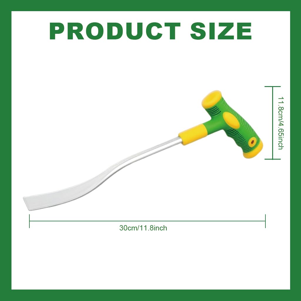 HASTHIP Gardening Weeder Tool for Weeding and Digging with Narrow Spade Head | Stainless Steel T Handle