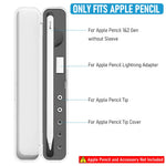 HASTHIP® Carrying Case for Apple Pencil 2nd Gen /1st Generation Organizer Box for Apple Pencil,Case iPencil,Pen Tip Pen Tip Cover and Adapter Grey(Pen and Accessory Not Included)