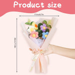 HASTHIP® DIY Handmade Crochet Flower Bouquet Gift Lovely Color Crochet Flowers Bouquet Gift for Girls Home Decor Gift for Mother