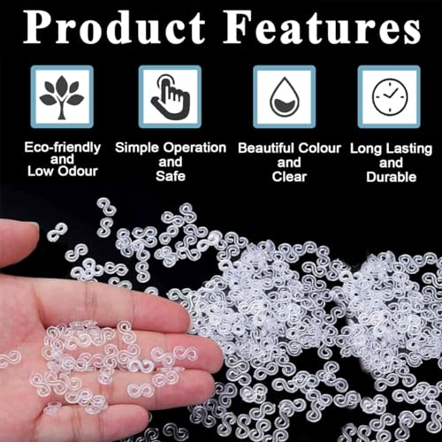HASTHIP® Rubber Bracelet Connector Hooks 500Pcs