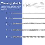 HASTHIP Airbrush Cleaning Brushes Set for Nozzle and Spray Gun Maintenance featuring 5 Micro Brushes & Stainless Steel Tools | Precision Pins and Metal Needles