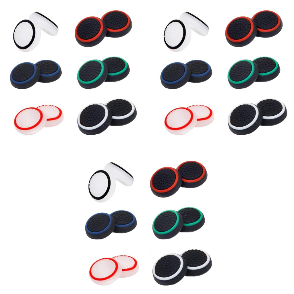HASTHIP Controller Joystick Thumbstick Cover Caps Grips for PS4 with 6 Pairs Silicone | Comfortable Protection and Improved Grip