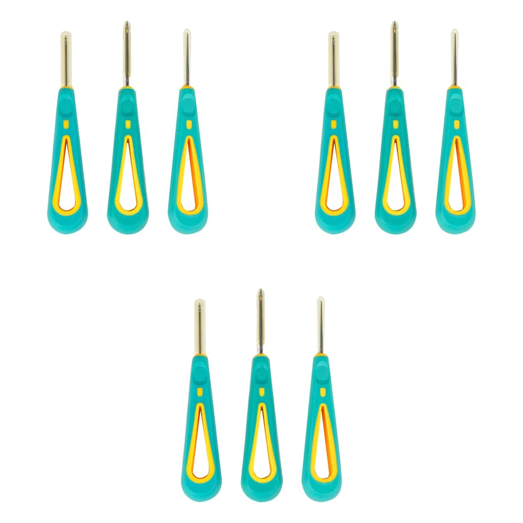 HASTHIP Punch Needle Wick for Candle Making 9PCS with Round Hole Tool for Silicone Molds