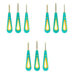 HASTHIP Punch Needle Wick for Candle Making 9PCS with Round Hole Tool for Silicone Molds