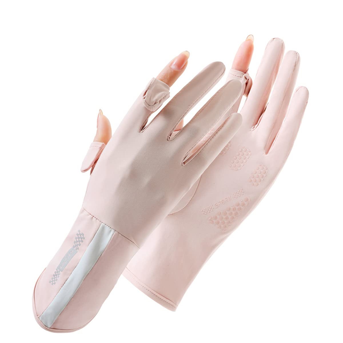 HASTHIP® PALAY Summer UV Protection Gloves for Women, Touch Screen Sun Gloves with Wrist Extension, UPF 50 Breathable Nylon Ice Silk Outdoor Glove for Driving, Riding, Golfing, Work