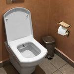 HASTHIP Toilet Paper Roll Holder for Bathroom with 7.29×3.94×3.75in Phone Shelf | Anti Rust Aluminum 3D Carving Design