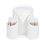 HASTHIP Makeup Pads Cotton Swabs Organizer for Vanity with Dual Storage Compartments | Easy Access Beauty Essentials Holder