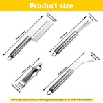 HASTHIP Pineapple Peeler Tool Set for Easy Fruit Prep featuring Curved Blade & Ergonomic Handles