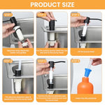 HASTHIP® Kitchen Sink Soap Dispenser,Modern Stainless Steel Pump with 1.2m Silicone Tube,Built-in Liquid Soap and Lotion Dispenser for Countertop Dish Hand