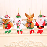 HASTHIP Christmas Tree Decoration Items for Home with Hanging String 17x8cm | Fabric Ornaments