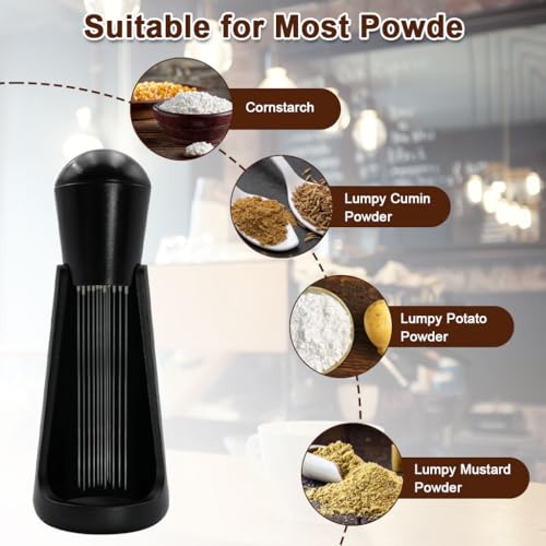 HASTHIP® Ground Coffee Stirrer with Stand Rack 304 Stainless Steel 8-Needle Coffee Stirrer Pin Tamper Professional Espresso Ground Coffee Distributor Essential Coffee Accessories for Home & Baristas