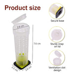 HASTHIP Queen Bee Cages 20PCS for Hive Introduction with Snap-On Lids and Candy Plug 2.6cm x 7.8cm