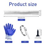 HASTHIP Bird Deterrent Spikes for Outdoor Surfaces with Double Row 100 cm Stainless Steel | Repels Birds and Rodents