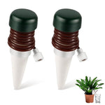 HASTHIP® 2Pcs Slow Irrigation Watering Kit, Porous Ceramics Cone Watering Kit with 75cm Pipe, Reusable Automatic Plant Waterer for Potted Plants