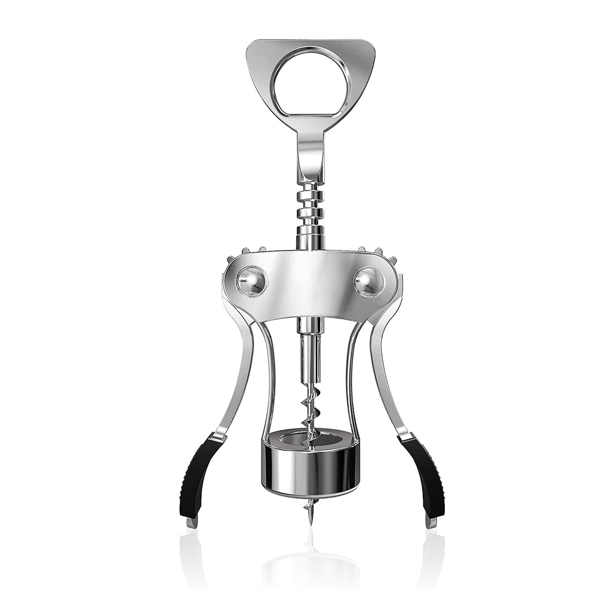 HASTHIP Wing Corkscrew Wine Opener for Wine and Beer with Dual Wings | Stainless Steel Zinc Alloy