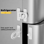 HASTHIP® Fridge Locks Child Proof, No Drill Self-Adhesive Secure Twist Baby Proofing Safety Locks, Peel and Stick, Baby Safety Products for Home, Cabinets, Drawers, Pack of 2