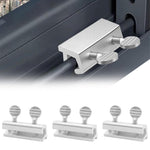 HASTHIP Sliding Window Key Locks for Home Security with Dual Screw-In Stud Design | 3 Pcs Silver Aluminum