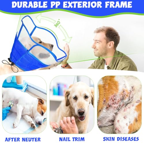 HASTHIP® Dog Cone Collar, Breathable Soft Dog Cones