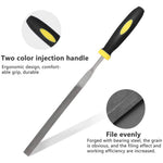 HASTHIP File Tools Set for Wood and Metal with Anti Slip Handles 10Pcs 5mm×180mm | Alloy Steel