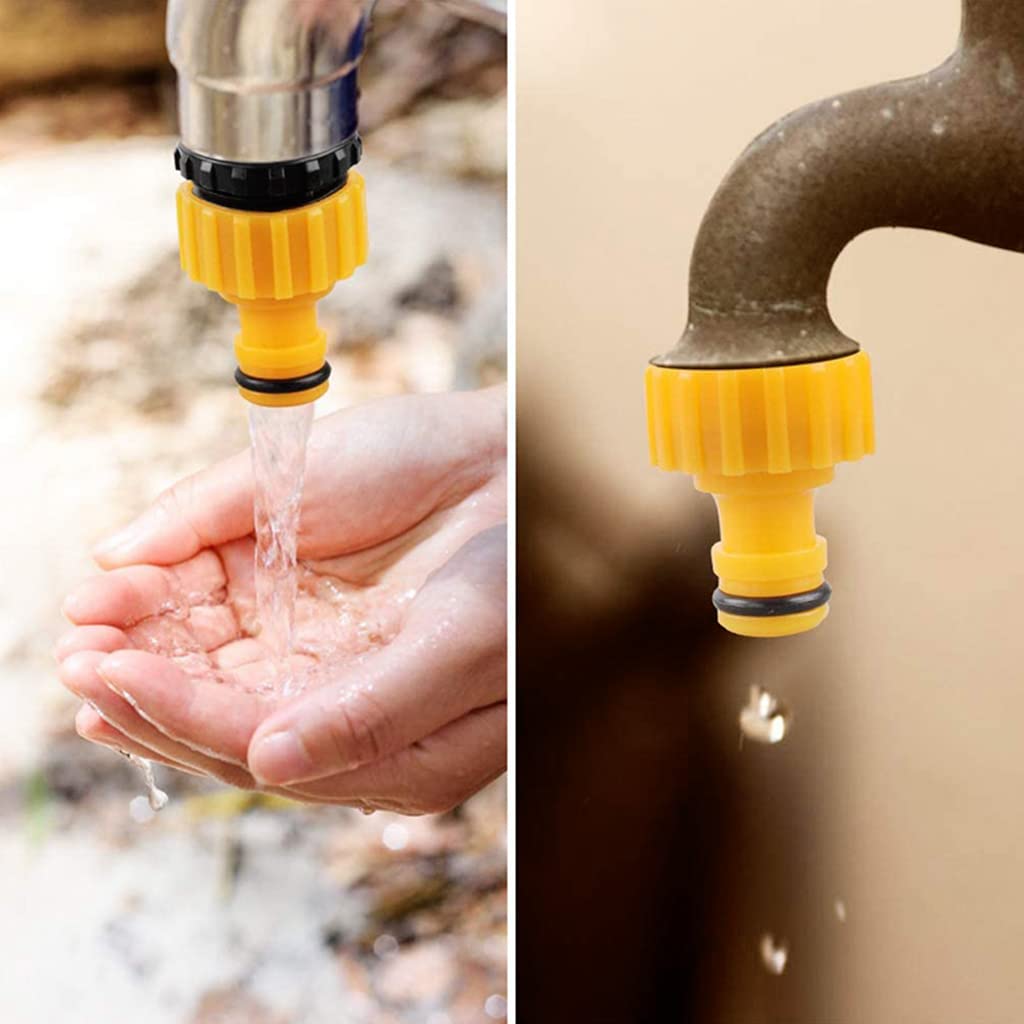 HASTHIP Hose Quick Connectors for Garden Watering with Waterstop Feature | 3Pcs ABS Set
