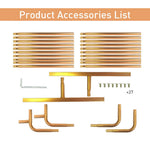 HASTHIP Square Balloon Arch Stand for Wedding and Party Backdrops 200CM Gold Set of 2