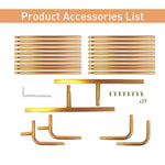 HASTHIP® 200cm Wedding Arch Backdrop Stand - Metal Square Backdrop Stand Decoration - Gold Wedding Arches Stand - Square Balloon Arch Stand for Wedding - for Wedding, Birthday, Background Decoration