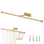 HASTHIP Jewelry Organizer Holder for Earring and Bracelet featuring Golden Metal Rack | 2.6 inches Multipurpose Wall Display