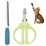 HASTHIP® Cortauñas para Gatos,Cortauñas de Mascotas de Acero Inoxidable con Doble Orificio,Cortaúñas Preciso y Ergonómico con Lima Integrada Herramienta Cuidado para Gatos y Perros
