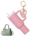 HASTHIP Mini Keychain Accessories for Stanley Cup featuring Pink Charm for Women & Girls Gifts