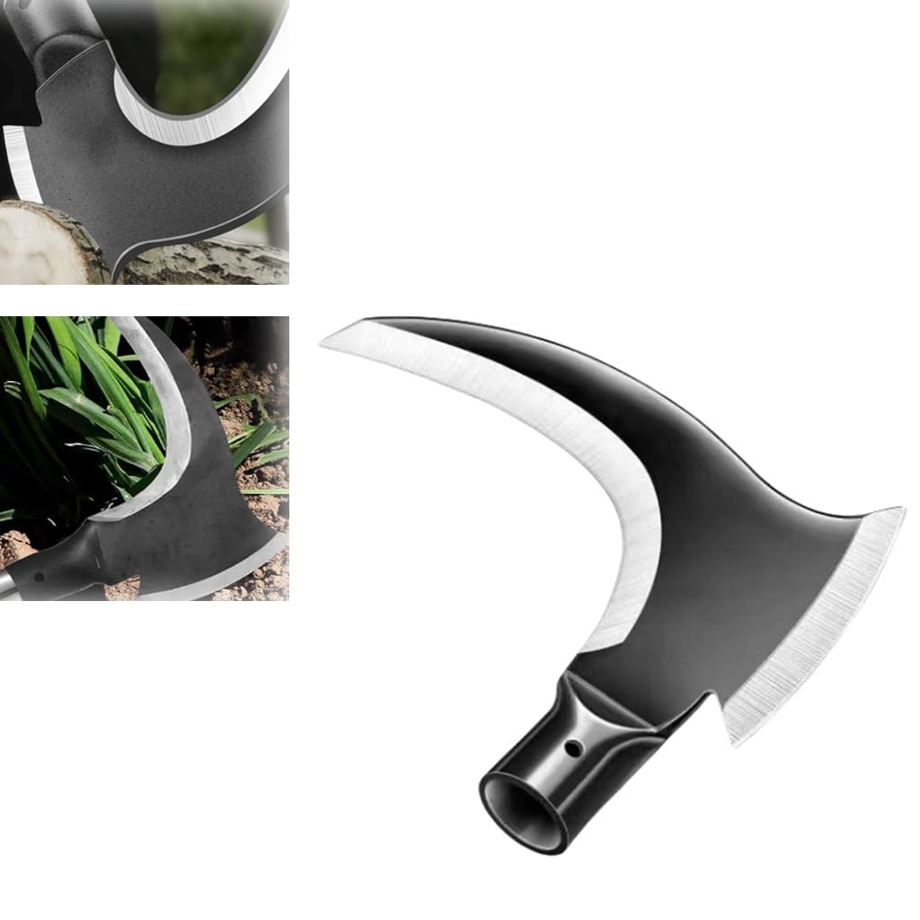 HASTHIP Weed Remover Tool for Weeding and Soil Loosening with 2 in 1 Axe Head | Stainless Steel