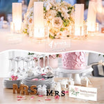 HASTHIP® 10Pcs Acrylic Table Sign Holders with Bases Tabletop Sign Holders Clear Sign Holders Party Event WeddingSupplies Stores Price Tag Holders Table Number Holder, 5.9x2.36inches