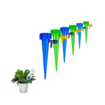 HASTHIP Plant Watering Spikes for Flower Pots with Adjustable Flow Valve and 6Pcs PP Drippers | DIY Self Watering System for Indoor Outdoor Planters