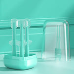 HASTHIP® 3 Pcs Silicone Baby Toothbrush Set for 0-18 Months Includes Newborn Tongue Cleaner, U-Shaped ToothScrubber, First Teething Toothbrush, Soft Gum Massager