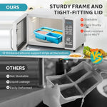 HASTHIP® Large Silicone Ice Cube Tray, 4-Grid Food-Grade Ice Mould with Lid, Reusable Popsicle and Frozen Treat Maker for Miso Soup, Curry, Yogurt, Baby Food, Easy Release Multi-Purpose Freezer Mold