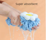 HASTHIP® 2 Pack Kitchen Hand Towels with Loop,Soft Absorbent Flower Hand Bath Towels-Multicolor