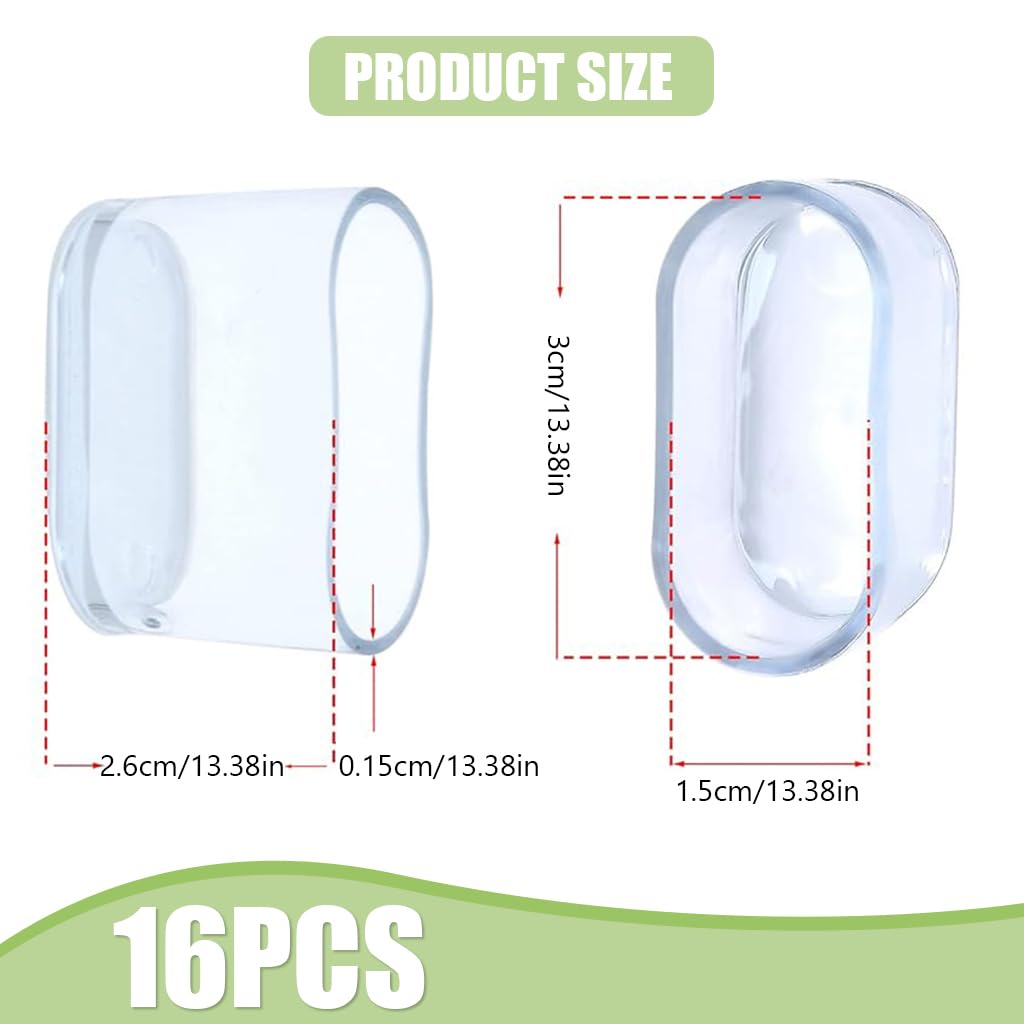 HASTHIP Chair Leg Floor Protectors for Hardwood and Tile Floors 16pcs 15x30mm PVC Sleeves