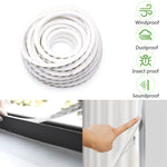 HASTHIP Door Sealing Strip for Soundproof and Dustproof Protection with Strong Adhesive 10 m White 3 PCS
