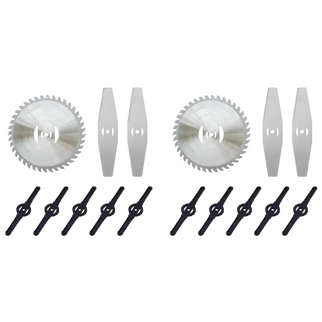 HASTHIP Grass Trimmer Blade Replacement for Lawn Cutting with 15CM Alloy Head and 14PCS Saw Blades | Includes 5PCS Plastic Blades