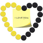 HASTHIP Fridge Magnets for Whiteboard and Refrigerator featuring 20pcs 2cm Strong Hold | Black and Yellow Round Design