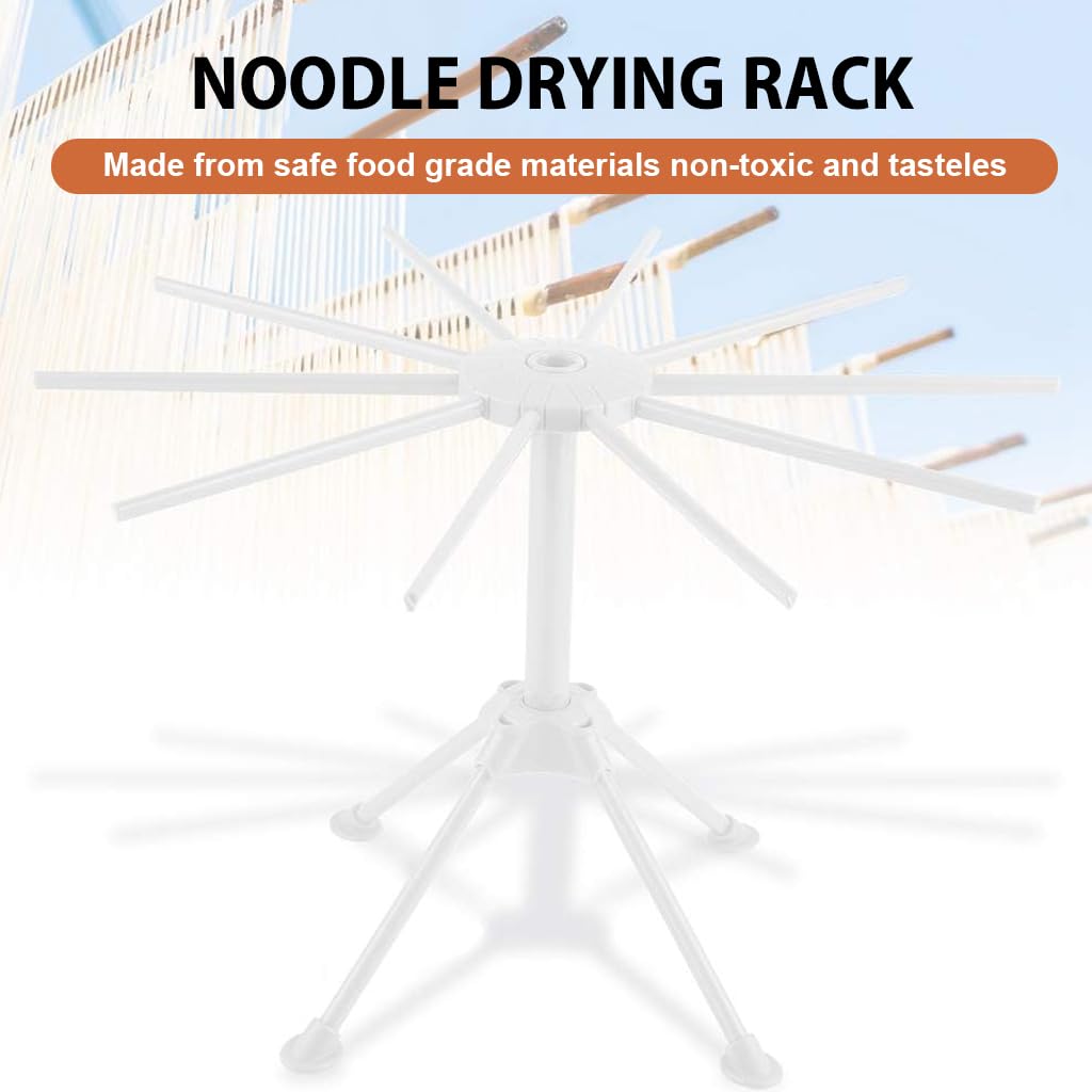 HASTHIP Pasta Drying Rack for Kitchen with 10 Bars and Foldable 11 in Design | Food Safe Plastic