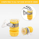 HASTHIP Hose Adapter for Faucet with 4PCS 2 in 1 Universal 1/2 inch and 3/8 inch Connectors