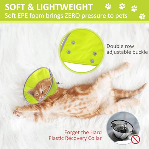 HASTHIP® Cat Cone Collar Adjustable Drawstring Collar Polyester Cat Cones