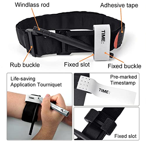HASTHIP® Military Tourniquet for Outdoors Camping Survival, Adjustable Emergency Tourniquets, One-Handed